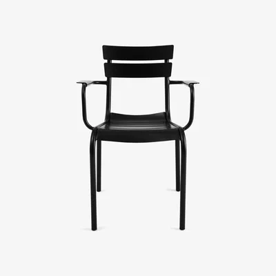 Sazy Rivioli Stackable Aluminium Garden Armchair, Black