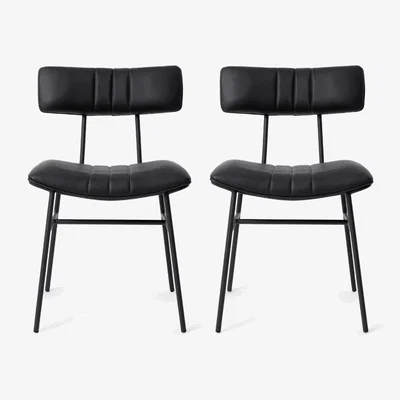 Sazy Maxim Set of 2 Dining Chairs, Black