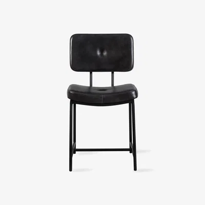 Sazy Ashby Leather Dining Chair, Black