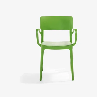 Sazy Panz Set of 4 Garden Armchair, Green