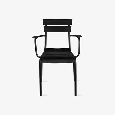 Sazy Rosta Stackable Aluminium Garden Armchair, Black