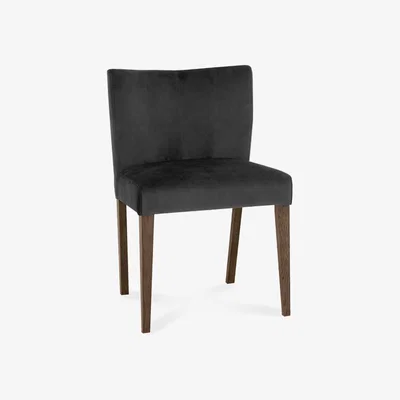Teddy Beau Bentley Turin Low Back Gun Metal Dark Oak Dining Chairs
