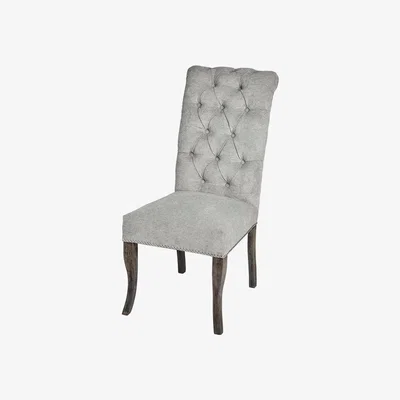 Teddy Beau Hill Silver Roll Top Dining Chair With Ring Pull
