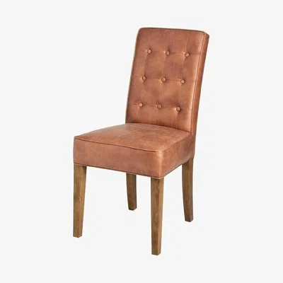 Teddy Beau Hill Tan Faux Leather Dining Chair