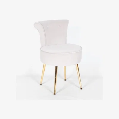 Teddy Beau Maison Reproductions Dining Chair with Gold Legs / Grey