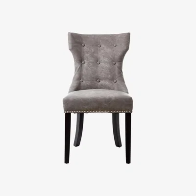 Teddy Beau Teddy's Collection Dash Stud Detail Grey Dining Chair