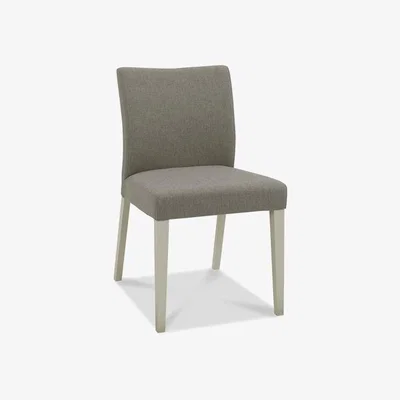 Teddy Beau Bentley Bergen Titanium Fabric Grey Square Dining Chairs