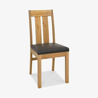 Teddy Beau Bentley Turin Slatted Brown Square Dining Chairs