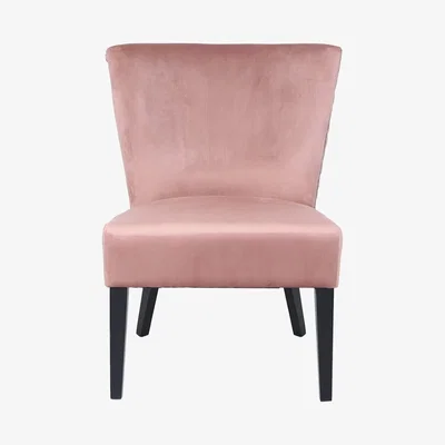 Teddy Beau Deco Home Blush Pink Curved Back Chair