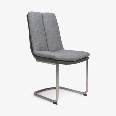 Teddy Beau Shankar Triton Linen Effect Light Grey Dining Chair (2pk)