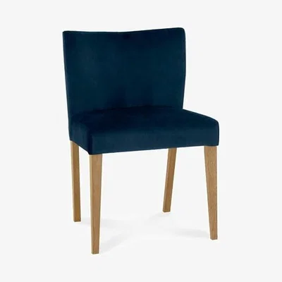 Teddy Beau Bentley Turin Low Back Dark Blue Light Oak Dining Chairs