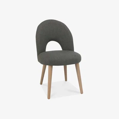 Teddy Beau Bentley Dansk Cold Steel Fabric Scandi Oak Dining Chairs