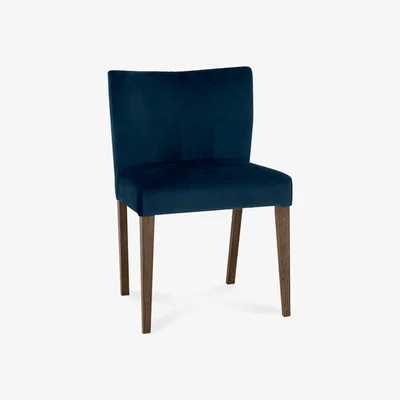 Teddy Beau Bentley Turin Low Back Dark Blue Dark Oak Dining Chairs