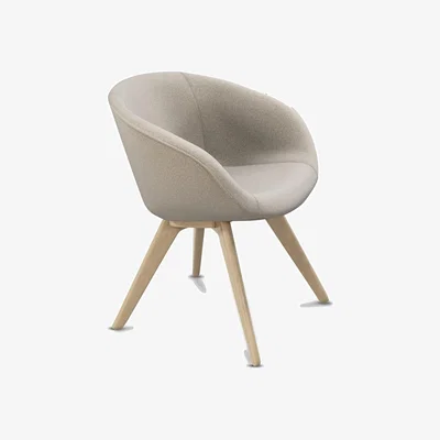 Tom Dixon Tom Dixon - Scoop Low Back Chair Natural Oak Divina Melange 3 0227