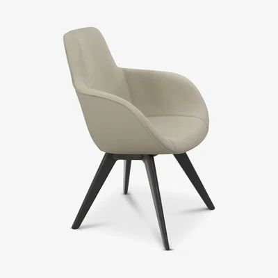 Tom Dixon Tom Dixon - Scoop Chair High Back Black Oak Leg Denim 0101