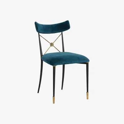 Tobias Oliver Jonathan Adler I Rider Dining Chair I Rialto Peacock