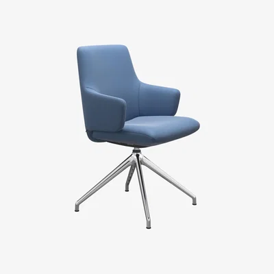 Woods Furniture Stressless Laurel Low Back Dining Chair with Cross Base - Stressless Laurel Low Back Dining Chair Cros Base Medium in Fabric