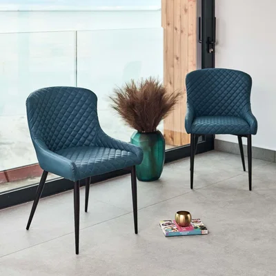Woods Furniture Carlton Dining Chair - Teal Set of 2