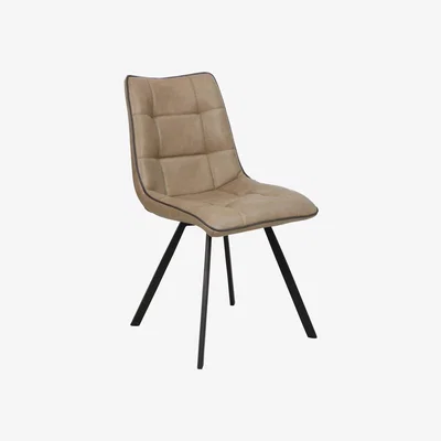 Woods Furniture Jack Dining Chair - Mushroom Brown and Slate Grey Piping Set of 2
