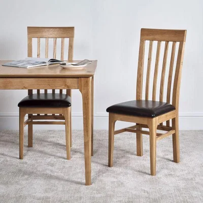 Woods Furniture Trento Dining Chair Leather Effect Set of 2