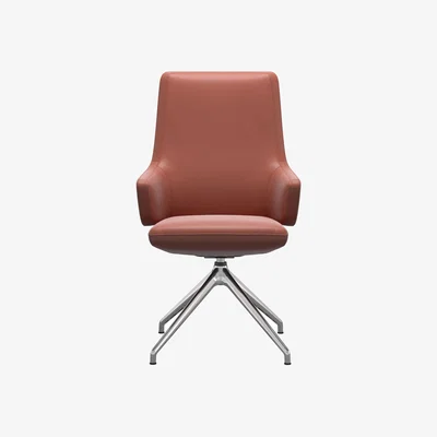 Woods Furniture Stressless Vanilla High Back Dining Chair with Cross Base - Stressless Vanilla High Back Dining Chair Cross Base - Large - Batick