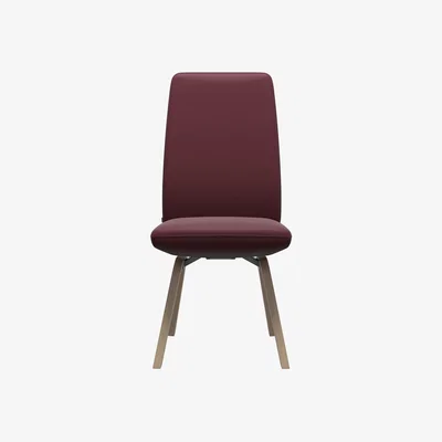 Woods Furniture Stressless Vanilla High Back Dining Chair with Contemporary Base - Stressless Vanilla High Back Dining Chair Contemporary Base wArms Large in Fabric
