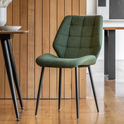 Woods Furniture Malvern Dining Chair - Bottle Green Set of 2