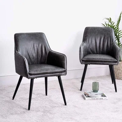 Woods Furniture Barnes Grey Carver Chair Set of 2