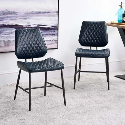 Woods Furniture Digby Dining Chair Dark Blue Set of 2
