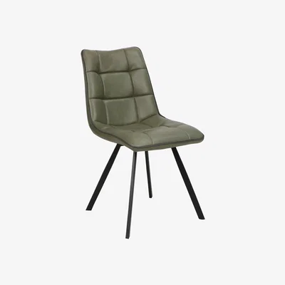 Woods Furniture Jack Dining Chair - Olive Green and Slate Piping Set of 2