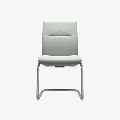 Woods Furniture Stressless Mint Low Back Dining Chair with Cantilever Base - Stressless Mint Low Back Dining Chair Cantilever Base wArms Large in Fabric
