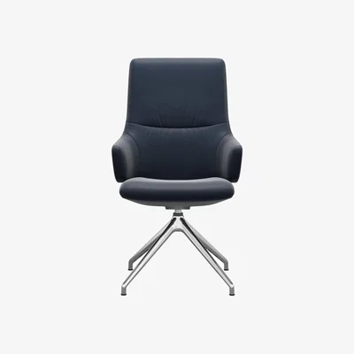 Woods Furniture Stressless Mint High Back Dining Chair with Cross Base - Stressless Mint High Back Dining Chair Cross Base with Arms - Large - Batick