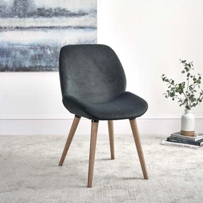 Woods Furniture Jasper Grey Velvet Dining Chair