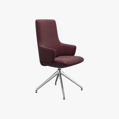 Woods Furniture Stressless Laurel High Back Dining Chair with Cross Base - Stressless Laurel High Back Dining Chair Cross Base - Large - Batick