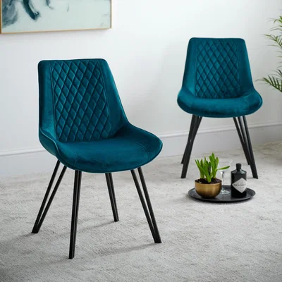 Woods Furniture Chase Upholstered Dining Chair Set of 2 - Teal