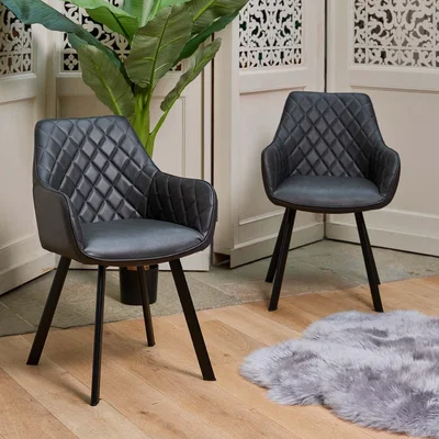 Woods Furniture Lewis Dining Chairs - Grey Set of 2