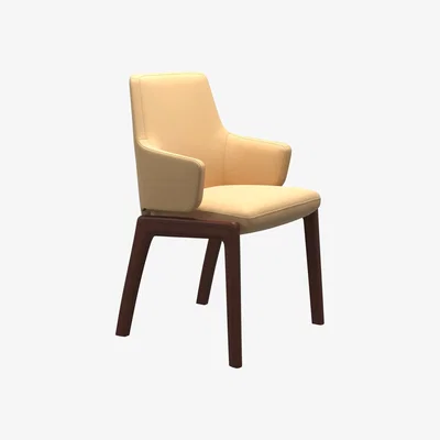 Woods Furniture Stressless Vanilla Low Back Dining Chair with Traditional Base - Stressless Vanilla Low Back Dining Chair Traditional Base - Large - Batick