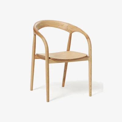 Westwing Ash Wood Dining Chair Camille with Armrests