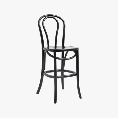 Amara Nordal - Bistro Bar Chair - Shiny Black