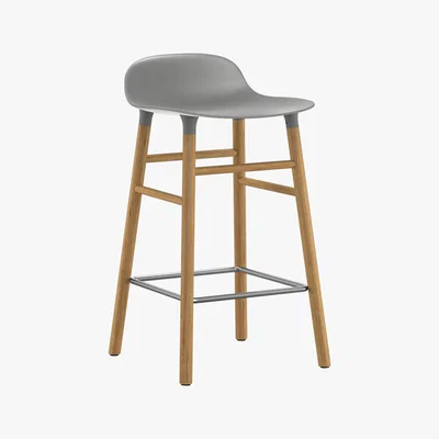 Amara Normann Copenhagen - Form Barstool - Oak - Grey