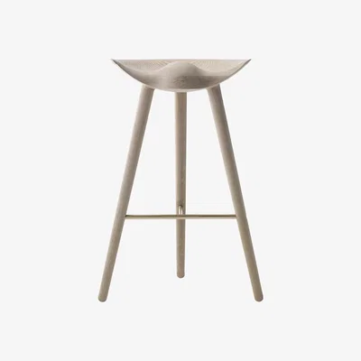 Amara By Lassen - ML42 Bar Stool - Oak/Brass