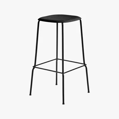 Amara HAY - Soft Edge 30 Black Bar Stool - High