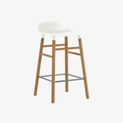 Amara Normann Copenhagen - Form Barstool - Oak - White