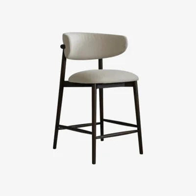 Andrew Martin Kitty Bar Stool, Chair, Light Neutral - Andrew Martin Linen