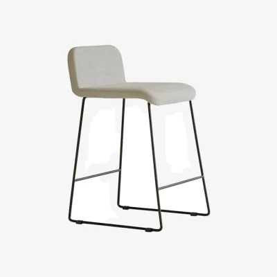 Andrew Martin Lucy Bar Stool, Bar Stool, Grey - Andrew Martin Other Fabric