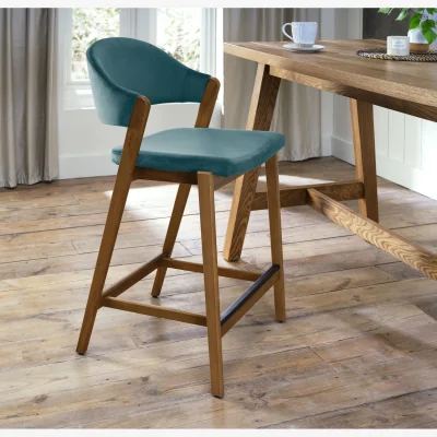 Arighi Bianchi Highgate Rustic Oak Barstool, Light Grey