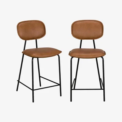Barker and Stonehouse Fenna Bar Stool Pair, Brown | Barker & Stonehouse