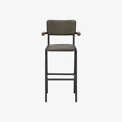 Barker and Stonehouse Twyford Leather Barstool with Arms