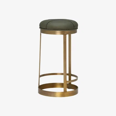 Barker and Stonehouse Vesper Barstool, Laguna Matt and Antique Brass