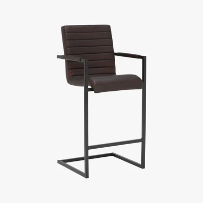 Barker and Stonehouse Brutus Leather Bar Stool